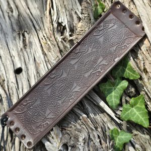 Bracelet - Viking motifs, brown
