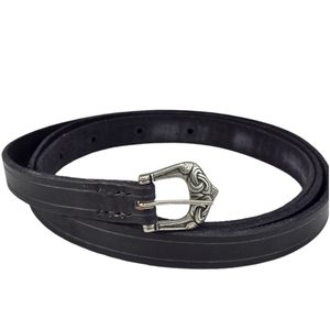 Viking leather belt Borre, black