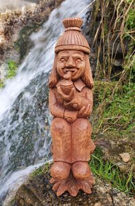 Vodnik - Water Spirit - Vodyanoy, wooden carved figure from the Carpathians
