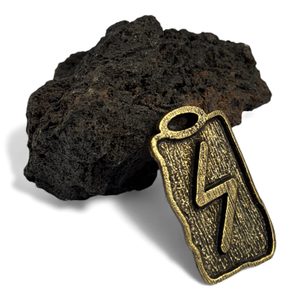 SOWULO - rune pendant, zinc, ant. brass
