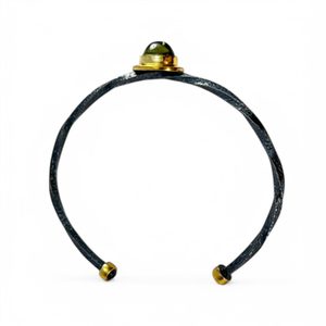 GABRETA bracelet, Moldavite and silver Ag 925/1000