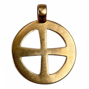 SLAVIC SOLAR CROSS, Empire of Great Moravia, bronze pendant