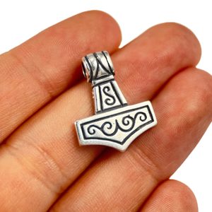 THOR'S HAMMER, small, silver pendant