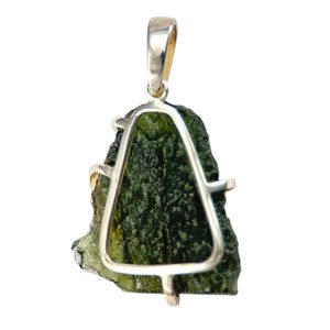 CELTIA, silver pendant with Czech Moldavite Ag 925
