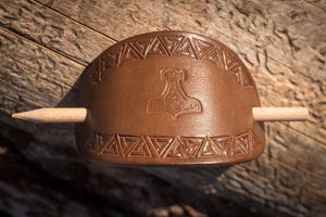 THOR'S HAMMER, leather hair clip