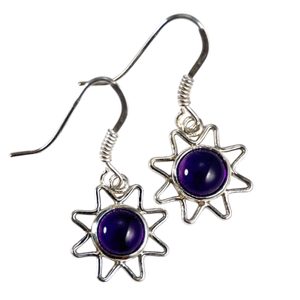 ASTRA, silver earrings, amethyst, Ag 925/1000