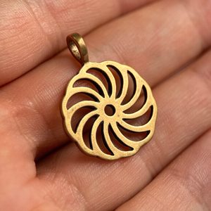 SUN SYMBOL IV, bronze pendant