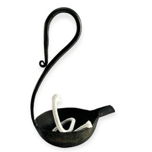 LAMPE À HUILE - forgée à la main