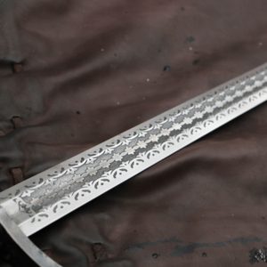 DORIAN HAND-AND-A-HALF MEDIEVAL SWORD etched