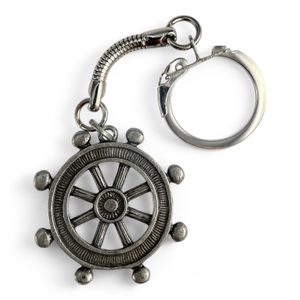 RUDDER, pendant, zinc key chain