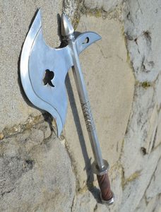 SINGLE HANDED MEDIEVAL WAR AXE, replica, central Europe