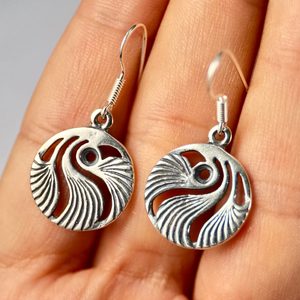 SHELLS, Prague Art Nouveau, earrings silver 925