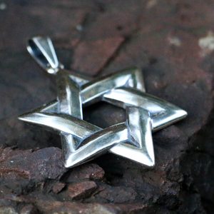 David's Star, large pendant sterling silver