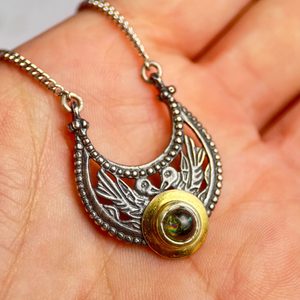 Byzantia - silver necklace with Moldavite, Ag 925/1000