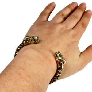 Wolf FENRIR, geflochtenes Messingarmband