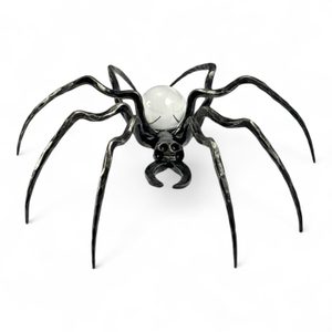 BLACK WIDOW, forged spider figure with glass