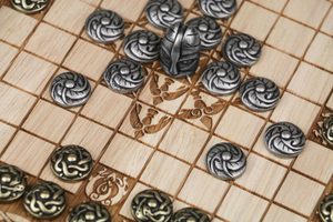 HNEFATAFL - playing stones 37x, Viking tafl chess