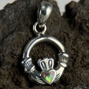 Claddagh, pendant, Abalone Shell, silver 925/1000