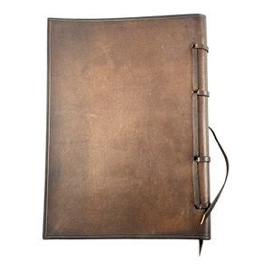 GOTHIC, leather notebook, lined, brown