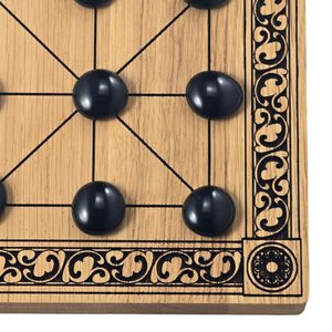 Alquerque, the medieval game of kings - game board and playing stones