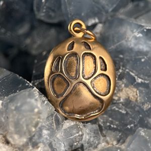 WOLF TRACK, pendant, bronze