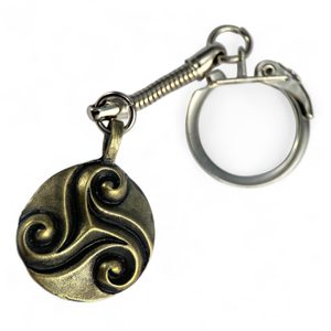 Celtic triskel, zinc key ring