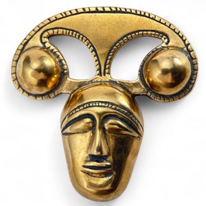 CELTIC HEAD PENDANT, La Tene art style, bronze