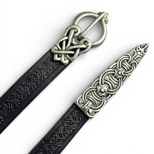BORRE Viking Leather Belt embossed black