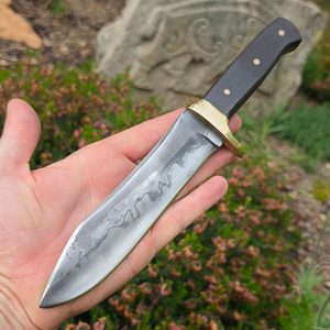 Couteau forgé Vinnetou, acier damassé
