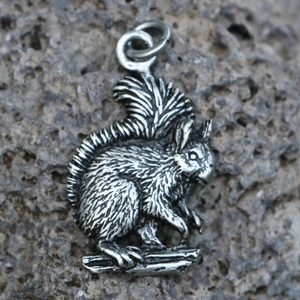 SQUIRREL, pendant, Zinc, antique silver