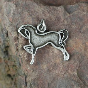 CELTIC HORSE, pendant, zinc antique silver