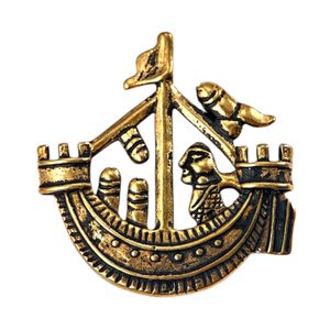 Medieval pilgrim pendant - Phallus and ship, 14th century