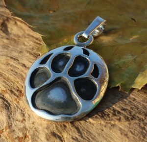 WOLF TRACK, pendant, sterling silver
