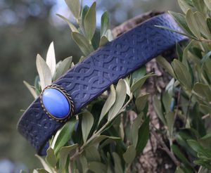 BORGIA leather Crown with Glass