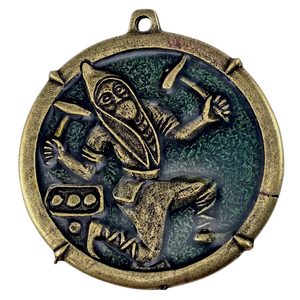 Medieval miner – Kuttenberg, pendant, antique brass, enamel