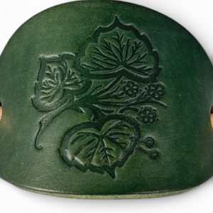 Tilleul, pince à cheveux en cuir