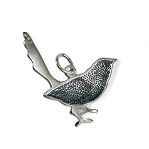 Great Tit Bird, silver pendant