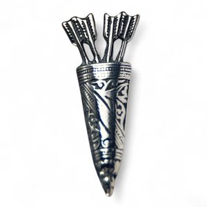 QUIVER, archery pendant, silver