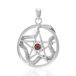 SNAKE PENTACLE PENDANT, Ag 925
