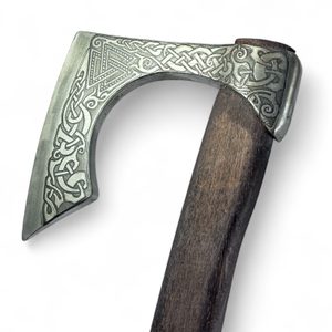 VALKNUT Hache Viking gravée