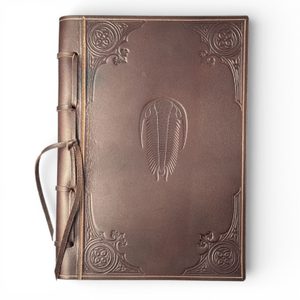 Trilobite, carnet paléontologique en cuir, non ligné