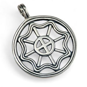 SLAVIC SUN II, silver pendant