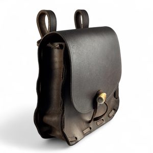 LEATHER HISTORICAL BELT BAG, antler, brown