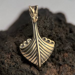 DRAKKAR, bateau dragon viking, pendentif en bronze