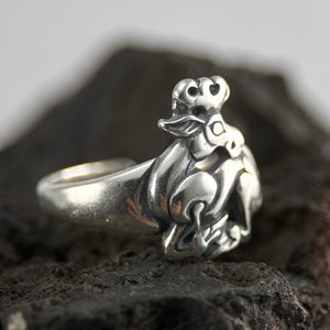 SCYTHIAN DEER, adjustable ring, silver 925/1000