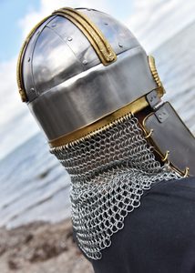 Coppergate Helmet, with butted aventail, 1.6 mm steel
