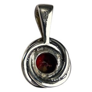 ORCHIDEA, silver pendant, garnet Ag 925/1000