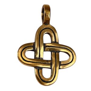 SIMPLE KNOT, bronze pendant