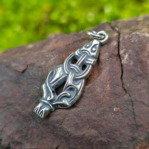 Martre, pendentif viking de style Borre, argent 925/1000