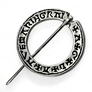 MEDIEVAL BROOCH, year 1300, Lombard script, silver 925/1000,13g